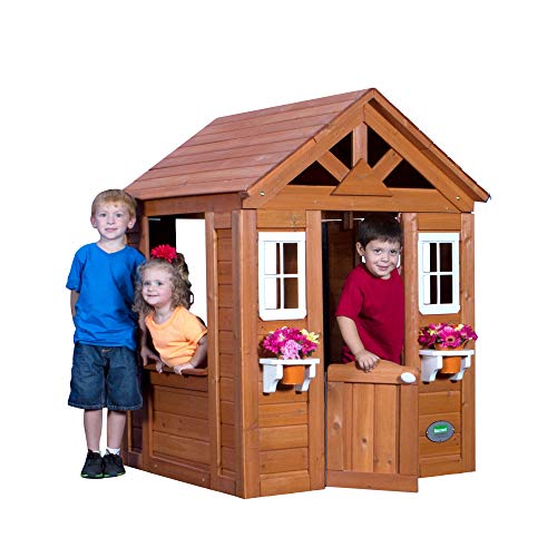 Backyard Discovery Timberlake All Cedar Wood Playhouse, Brown from Backyard Discovery- Leisure Time Products, Inc. - Dropship
