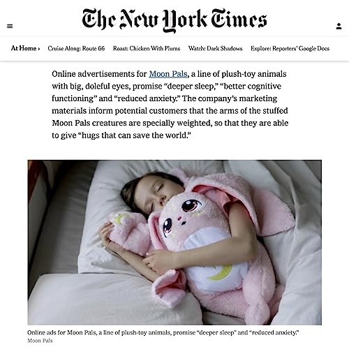 Moon Pals Weighted Plush Animals - Bo, 5lb Therapeutic Stuffed Animal - Huggable Sensory Plushie for Naturally Reduced Stress & Anxiety, Deeper Sleep & Better Focus - Non-Toxic & BPA Free Durable by Moon Pals