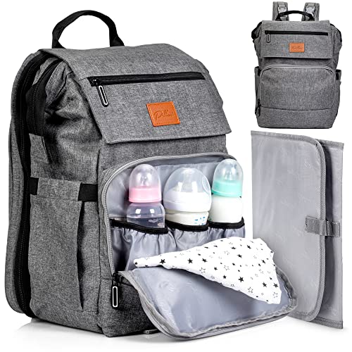 PILLANI Baby Diaper Bag Backpack, Baby Bag for Boys& Girls,Diaper Backpack,Baby Registry Search,Newborn Essentials Baby Gifts from Pillani