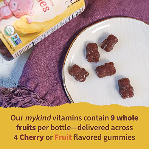 Garden of Life mykind Organics Kids Gummy Vitamins - Fruit - Certified Organic, Non-GMO & Vegan Complete Children's Multi - B12, C & D3 - Gluten, Soy & Dairy Free, 120 Real Fruit Chew Gummies from Garden of Life