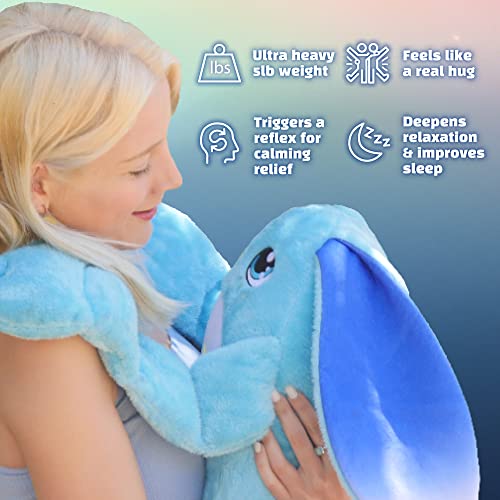 Moon Pals Weighted Plush Animals - Bo, 5lb Therapeutic Stuffed Animal - Huggable Sensory Plushie for Naturally Reduced Stress & Anxiety, Deeper Sleep & Better Focus - Non-Toxic & BPA Free Durable by Moon Pals