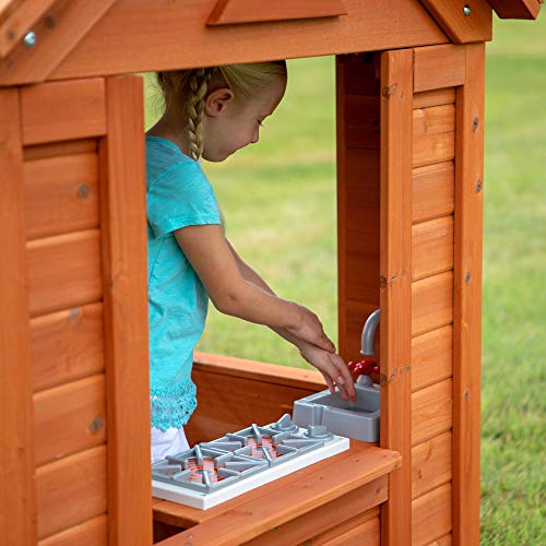 Backyard Discovery Timberlake All Cedar Wood Playhouse, Brown from Backyard Discovery- Leisure Time Products, Inc. - Dropship