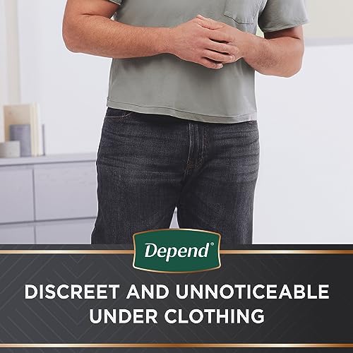 Depend Real Fit Incontinence Underwear for Men, Maximum Absorbency, Disposable, Small/Medium, Grey, 56 Count (Packaging May Vary) from Kimberly-Clark Corp.