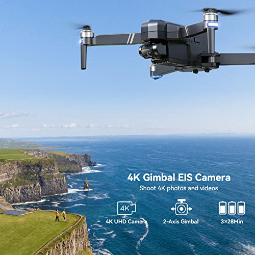 Ruko F11GIM2 Drone with Camera for Adults, 4K Camera Drone with 84 Min Long Flight Time, 2-Axis Gimbal Quadcopter with EIS Camera, 5Ghz Transmission, GPS Auto Return Home, Follow Me, Brushless Motor from Ruko