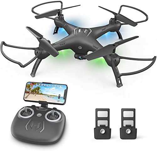Drones with Camera for Adults /Kids /Beginners - 1080P HD Drones for Adults, 120Â° Wide-Angle Kids Drone, Safe Design & Easy to Control with Remote/APP/Voice, 18 Mins Flight Time, Ideal Girls/ Boys Gift by Guangdong Attop Technology Co Ltd