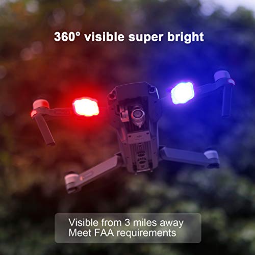 LUCORB Drone Strobe Lights, FAA Anti-Collision Lights for Drone Night Flight, 360 Degree Visibility/Memory Function/Battery Indicators, Fits DJI Mini, Mavic Air 2, Mavic 2 Pro, Phantom, Mavic 2 Zoom from LUCORB Technology