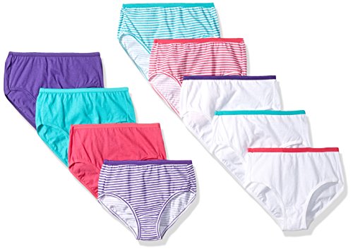 Hanes Big Girls' Girls P9 Brief Assortment - Floral - 8 by 