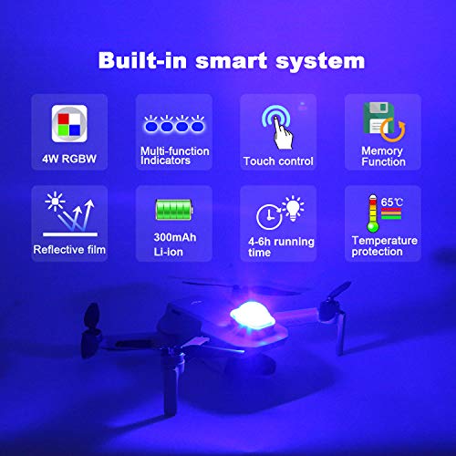 LUCORB Drone Strobe Lights, FAA Anti-Collision Lights for Drone Night Flight, 360 Degree Visibility/Memory Function/Battery Indicators, Fits DJI Mini, Mavic Air 2, Mavic 2 Pro, Phantom, Mavic 2 Zoom from LUCORB Technology