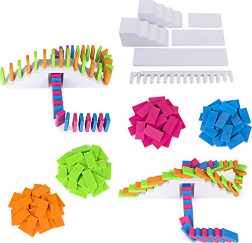 H5 Domino Creations 100-Piece Neon | Kids Games for Game Night | Building Toys for Outdoor Games | Lily Hevesh Dominoes Set for Adults & Kids Ages 5+ from Spin Master
