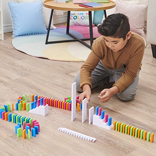 H5 Domino Creations 100-Piece Neon | Kids Games for Game Night | Building Toys for Outdoor Games | Lily Hevesh Dominoes Set for Adults & Kids Ages 5+ from Spin Master