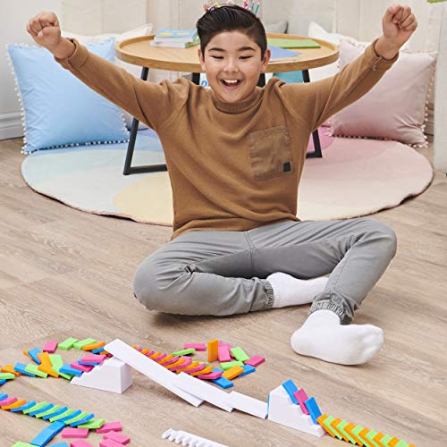 H5 Domino Creations 100-Piece Neon | Kids Games for Game Night | Building Toys for Outdoor Games | Lily Hevesh Dominoes Set for Adults & Kids Ages 5+ from Spin Master