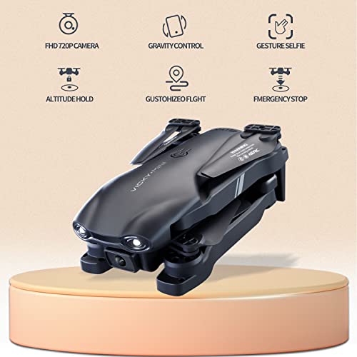 DRONEEYE 4DV13 FPV Drone with 720P HD Camera for Adults Kids, Foldable Mini RC Quadcopter for Beginners Toys Gifts,Waypoint Functions,Headless Mode,Altitude Hold,Gesture Selfie,3D Flips from shantoushixiaowanguoshangmaoyouxiangongsi