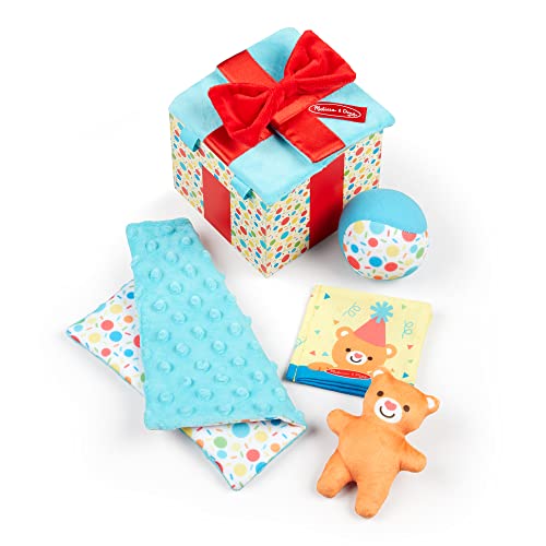 Melissa & Doug Wooden Surprise Gift Box Infant Toy (5 Pieces) Baby Toy Gift Set, Tactile Sensory Toy for Babies and Toddlers - FSC-Certified Materials from Melissa & Doug
