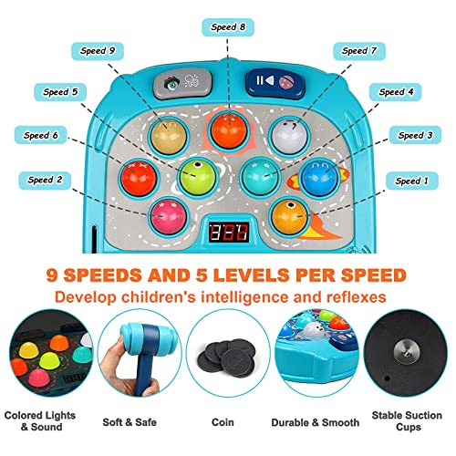 Whack A Mole Game, Toys for 3 4 5 6 Year Old Boys, 16X12 Inch Large Size, PK Mode for Two Kids, Pounding Toy with Sound and Light, Interactive Educational Toys, Early Developmental Toys for Kids from ANNKIE