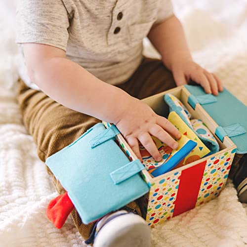 Melissa & Doug Wooden Surprise Gift Box Infant Toy (5 Pieces) Baby Toy Gift Set, Tactile Sensory Toy for Babies and Toddlers - FSC-Certified Materials from Melissa & Doug