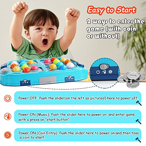 Whack A Mole Game, Toys for 3 4 5 6 Year Old Boys, 16X12 Inch Large Size, PK Mode for Two Kids, Pounding Toy with Sound and Light, Interactive Educational Toys, Early Developmental Toys for Kids from ANNKIE