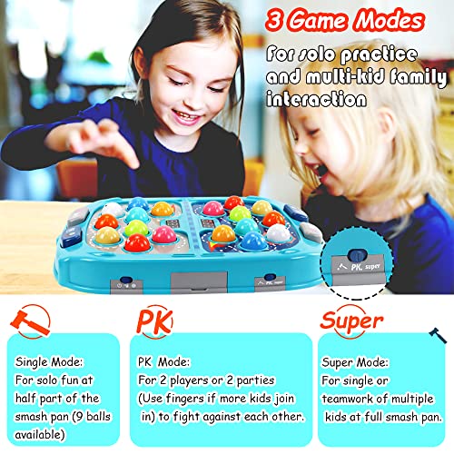 Whack A Mole Game, Toys for 3 4 5 6 Year Old Boys, 16X12 Inch Large Size, PK Mode for Two Kids, Pounding Toy with Sound and Light, Interactive Educational Toys, Early Developmental Toys for Kids from ANNKIE