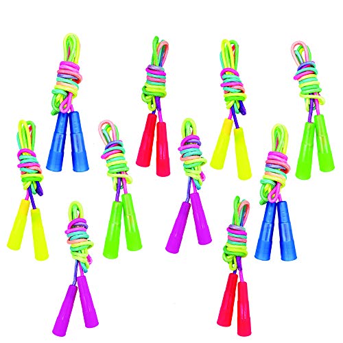 Baaxxango 10 pcs Rainbow Jump Rope Set Durable Nylon Skipping Ropes,Safty Vibrant Jumping Ropes for Girls or Boys Physical Education Skipping Rope(7.2 Feet) from Baaxxango