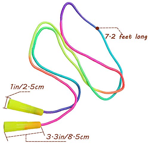 Baaxxango 10 pcs Rainbow Jump Rope Set Durable Nylon Skipping Ropes,Safty Vibrant Jumping Ropes for Girls or Boys Physical Education Skipping Rope(7.2 Feet) from Baaxxango