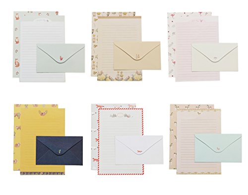 IMagicoo 48 Cute Lovely Writing Stationery Paper Letter Set with 24 Envelope/Envelope Seal Sticker (7) from IMagicoo