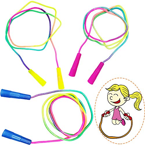 Baaxxango 10 pcs Rainbow Jump Rope Set Durable Nylon Skipping Ropes,Safty Vibrant Jumping Ropes for Girls or Boys Physical Education Skipping Rope(7.2 Feet) from Baaxxango