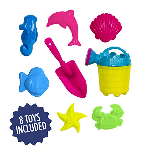 SunSmart Kiddie Indoor/Outdoor Activity Play Set, Portable Toy Playset with Eight (8) Toys, Pop-On Canopy, Take-Along Fun-Time Play-Time by Aqua Leisure