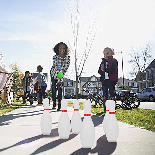Liberry Kids Bowling Set Includes 10 Classical White Pins and 2 Balls, Suitable as Toy Gifts, Early Education, Indoor & Outdoor Games, Great for Toddler Preschoolers and School-age Child, Boys & Girls from Liberry