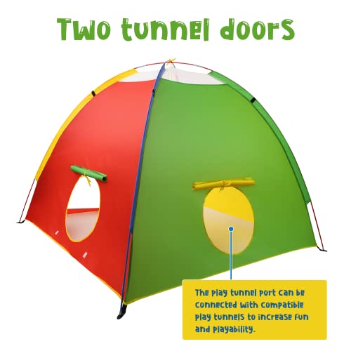Kidoodler Kids Play Tent, Large Space Tent Outdoor Adventure Dome Tent Playhouse for Kids Indoor & Outdoor 60" x 60" x 47.3" by Minne Baby