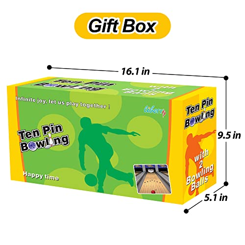 Liberry Kids Bowling Set Includes 10 Classical White Pins and 2 Balls, Suitable as Toy Gifts, Early Education, Indoor & Outdoor Games, Great for Toddler Preschoolers and School-age Child, Boys & Girls from Liberry