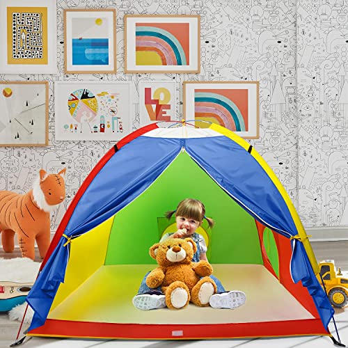 Kidoodler Kids Play Tent, Large Space Tent Outdoor Adventure Dome Tent Playhouse for Kids Indoor & Outdoor 60" x 60" x 47.3" by Minne Baby