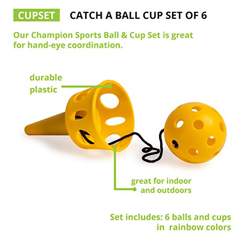 Champion Sports Catch A Ball Set: Classic Kids Outdoor Party Game for Lawn, Camping & Beach from Champion Sports