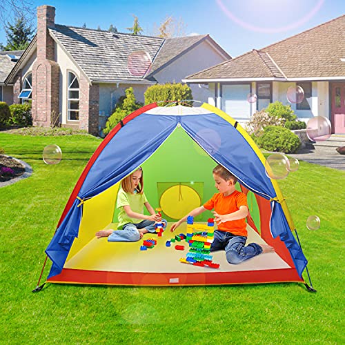 Kidoodler Kids Play Tent, Large Space Tent Outdoor Adventure Dome Tent Playhouse for Kids Indoor & Outdoor 60" x 60" x 47.3" by Minne Baby