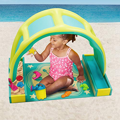 SunSmart Kiddie Indoor/Outdoor Activity Play Set, Portable Toy Playset with Eight (8) Toys, Pop-On Canopy, Take-Along Fun-Time Play-Time by Aqua Leisure