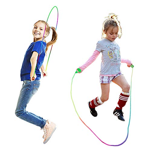 Baaxxango 10 pcs Rainbow Jump Rope Set Durable Nylon Skipping Ropes,Safty Vibrant Jumping Ropes for Girls or Boys Physical Education Skipping Rope(7.2 Feet) from Baaxxango