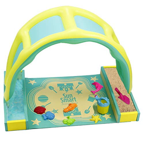 SunSmart Kiddie Indoor/Outdoor Activity Play Set, Portable Toy Playset with Eight (8) Toys, Pop-On Canopy, Take-Along Fun-Time Play-Time by Aqua Leisure