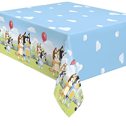 Unique Bluey Rectangular Plastic Table Cover 54" x 84" - Bluey Birthday Party Supplies and Decorations from Unique