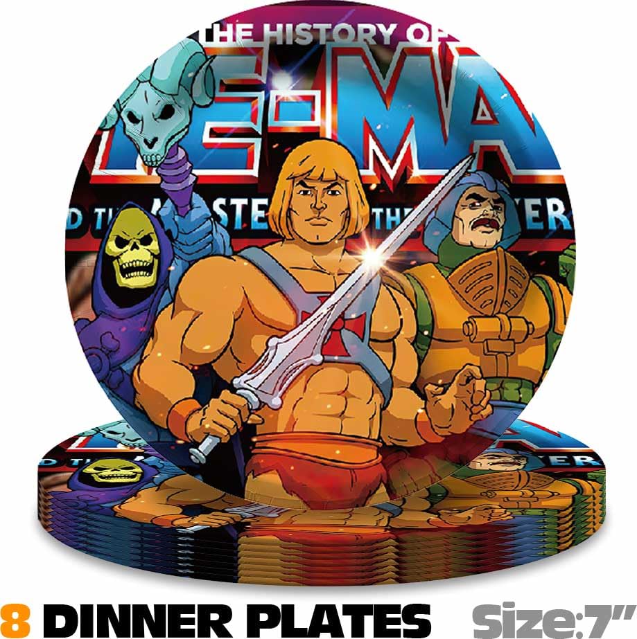 Masters of the Universe He Man Party Supplies Decorations Birthday Cake Topper Balloons Banner Backdrop Decor from HaiWa