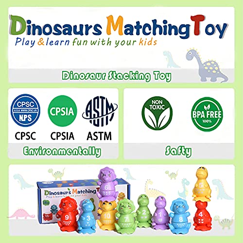 Stacking Dinosaur Toys for Kids 3-5, Stacking Blocks Toys for 3-7 Year Old Boys Girls, Educational Stacking Toys Gifts for Toddlers Age 2-4 Christmas Birthday Gifts, Dinosaur Toys for 2 Year Old Boy by Yozogovo