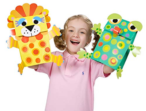 ALEX Toys Paper Bag Puppets Kids Art and Craft Activity Multicolor by Alex