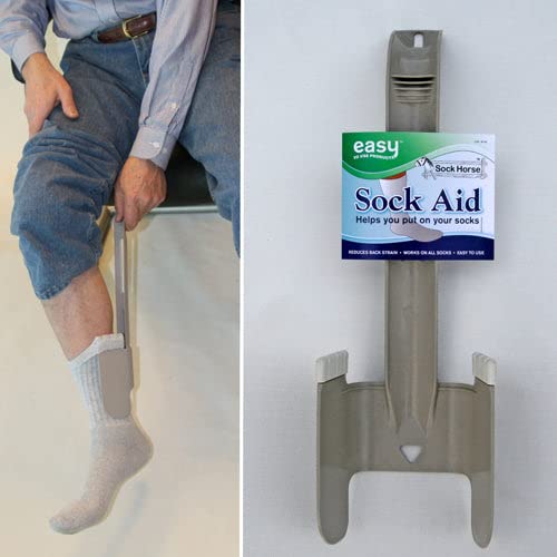 Sock Horse - Senior Sock Aid - Help Put On Socks - Taupe Color by Easy To Use Products
