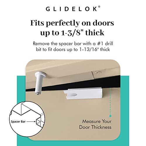 1 Pack - GlideLok Child Safety Door Top Lock Made of Durable Metal (Not Plastic Like Other Models) | for Babyproofing & Childproofing Interior/Exterior Doors | Adults Can Open Door from Both Sides by Predictable Solutions