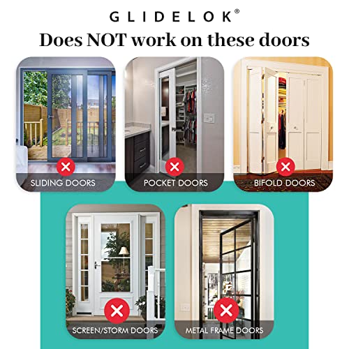 1 Pack - GlideLok Child Safety Door Top Lock Made of Durable Metal (Not Plastic Like Other Models) | for Babyproofing & Childproofing Interior/Exterior Doors | Adults Can Open Door from Both Sides by Predictable Solutions