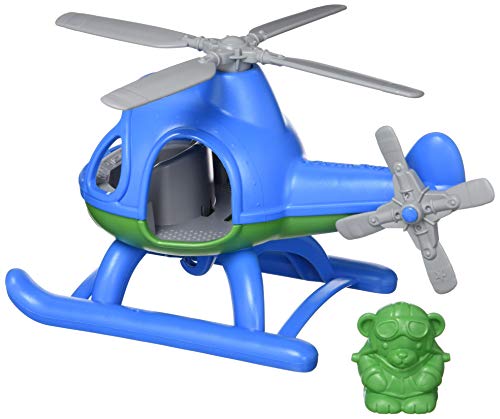 Green Toys Helicopter, Blue/Green CB - Pretend Play, Motor Skills, Kids Flying Toy Vehicle. No BPA, phthalates, PVC. Dishwasher Safe, Recycled Plastic, Made in USA. from Green Toys, Inc.