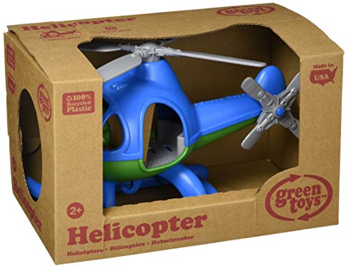 Green Toys Helicopter, Blue/Green CB - Pretend Play, Motor Skills, Kids Flying Toy Vehicle. No BPA, phthalates, PVC. Dishwasher Safe, Recycled Plastic, Made in USA. from Green Toys, Inc.