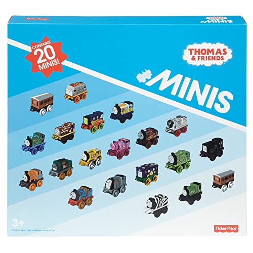 Thomas & Friends MINIS Toy Train Pack, Set of 20 Miniature Push-Along Engines and Railway Vehicles for Preschool Pretend Play [Amazon Exclusive] from Fisher-Price