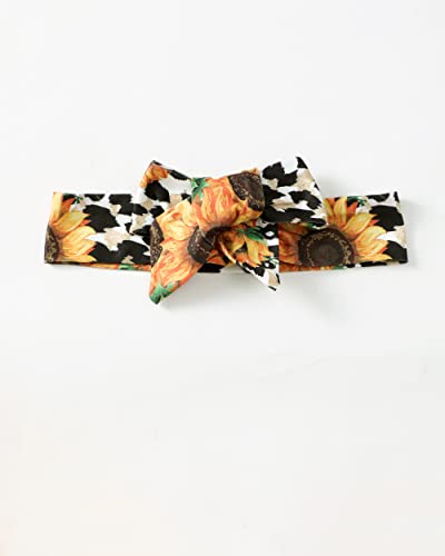 Baby Girl Clothes 9-12 Months 9 Months Girls Clothes Infant Summer Clothing 12 Month Girl Clothes Short Sleeve Ruffle Shirt Leopard Sunflower Pants Outfits Set for Girls Yellow by 