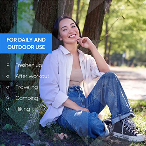 Handybath Incontinence Adult Washcloths Scented for Senior Care or Outdoor Activities - Extra Large 12 x 9" Towels -Cleaning Wipes with Aloe & Chamomile - Rinse Free - 64 Count Pack (1 Pack) from BODYHEALT Inc