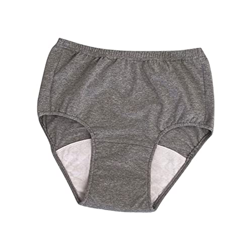 Esquirla Elderly Diaper Soft, Washable, Reusable, Waterproof Underwear Nappy Diaper Cover Incontinence Briefs for Adults Men Women Elderly Seniors , Light Gray L from Esquirla