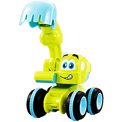 Toys for a 2 Year Old Boy - 4 Friction Powered Trucks for 3+ Year Old Boys, Push & Go Cars Cartoon Construction Vehicle Set - Best Toddler Boys Toys & Toy Trucks, Play Pull Back Car, Idea by MOBIUS Toys