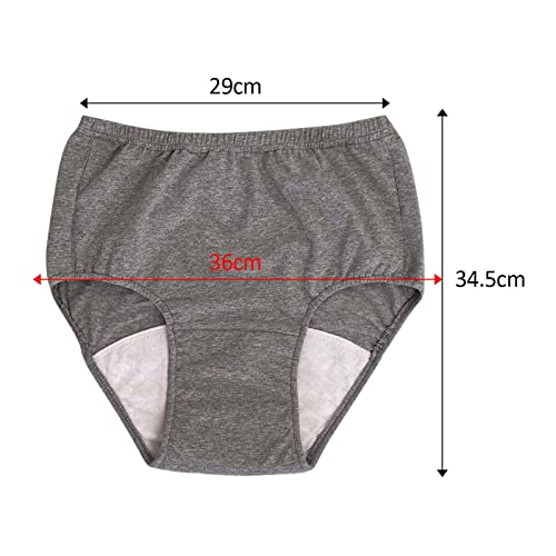 Esquirla Elderly Diaper Soft, Washable, Reusable, Waterproof Underwear Nappy Diaper Cover Incontinence Briefs for Adults Men Women Elderly Seniors , Light Gray L from Esquirla